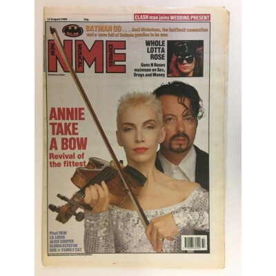 NEW MUSICAL EXPRESS NME MAGAZINE 12 AUGUST 1989 ANNIE LENNOX   LS