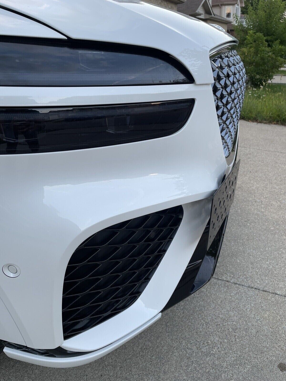 Front Bumper Tow Hook License Plate Tag Mount Bracket For Genesis GV70