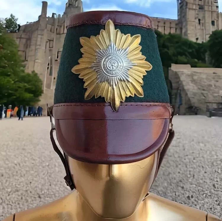 Fantasia capacete presente 100% couro genuíno polícia alemã Shako Segunda Guerra Mundial - Imagem 4 de 4