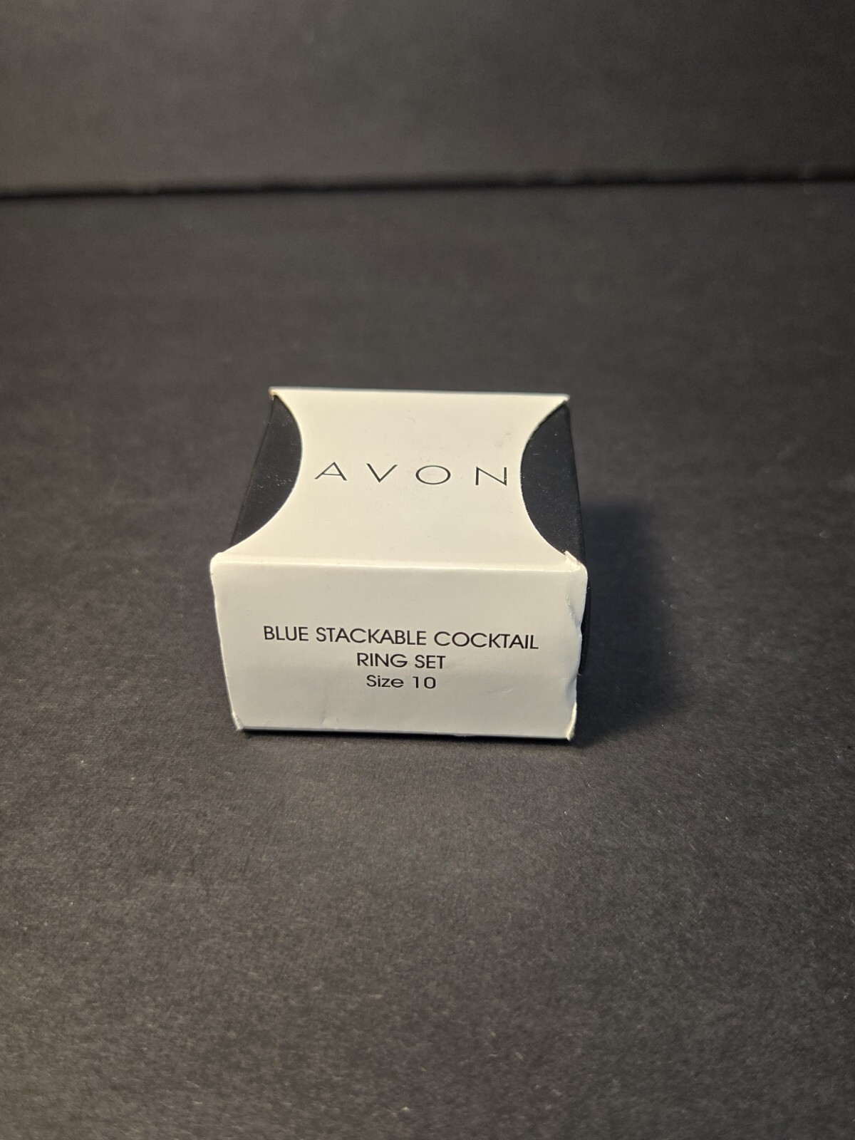 2017 Avon Blue Stackable Cocktail Ring Set - 3 Ri… - image 6