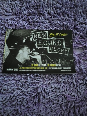 TPGM44 ADVERT 5X8 NEW FOUND GLORY: 'KILL IT LIVE' 20 SONG CD