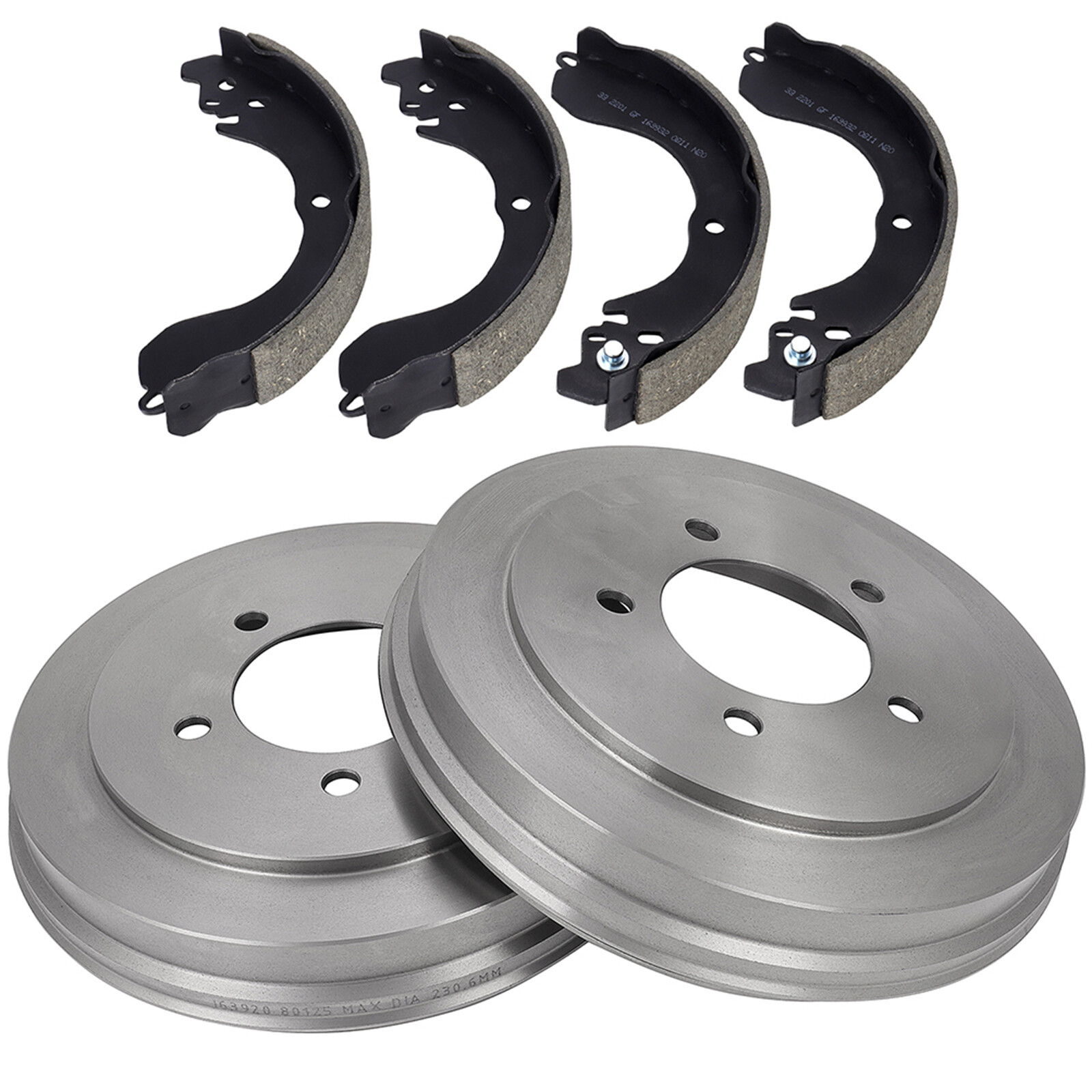 Rear Brake Drums and Shoes For 20132015 2016 2017 Jeep Patriot Compass