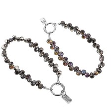 2 Pcs Cell Phone Wrist Strap Wristlet Lanyard Crystal Beaded Charm for Women