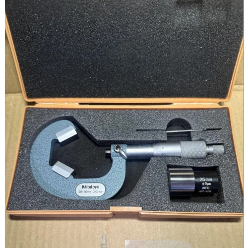 Mitutoyo V-groove micrometer 25-40mm VM3-40(114-103) VG cond limited From JAPAN