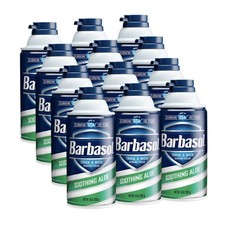 Barbasol Soothing Aloe Thick Rich Shaving Cream, 10 OZ Bulk Pack of 12