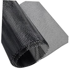Universal Car Grill Mesh 40" x 13", Black-Painted 3 x 6mm Rhombic Hole black