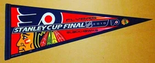 2010 STANLEY CUP FINALS - Blackhawks VS Flyers NHL PENNANT - 12 BY 30 INCHES