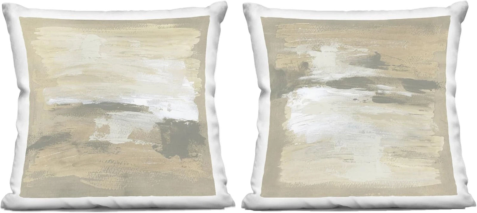 Earth Tones Indoor Throw Pillows - 18x18, Set of 2, Neutral Design