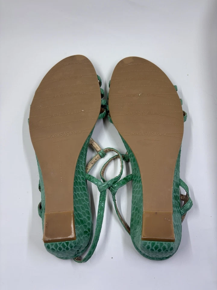 Sandalias para mujer Stuart Weitzman turquesa pitón talla 36 EU Foto 4 de 4