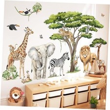 Large Safari Animals Tree Wall Stickers Jungle Animals Safari Animals XXL