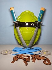 Turtle Shell Birthday Costume Set w/ 2 Swords, 2 Throwing Stars,  Mask New