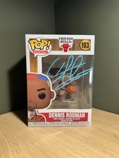 Dennis Rodman Signed Chicago Bulls Funko Pop #103 Authentic Ink COA NBA Hardwood