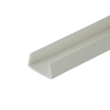 Styrene Plastic U-Channel 3 Pack 5/8 Inch White 48 Inch Length C-Channel Strip