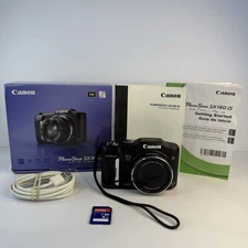 Canon PowerShot SX160 IS Digital Camera 16.0 MP Optical Zoom Original Box 8GB SD