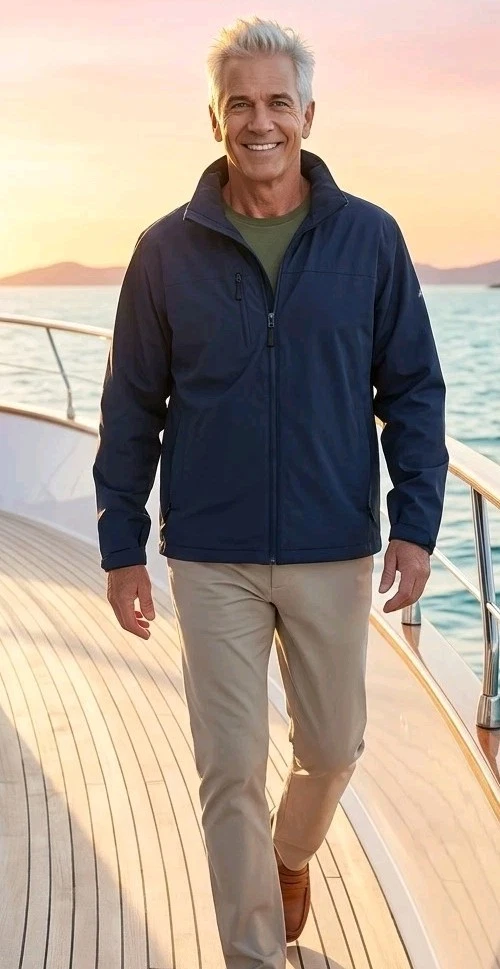 RARE Gilet bleu marine homme Musto taille L coquillage YACHT RACING