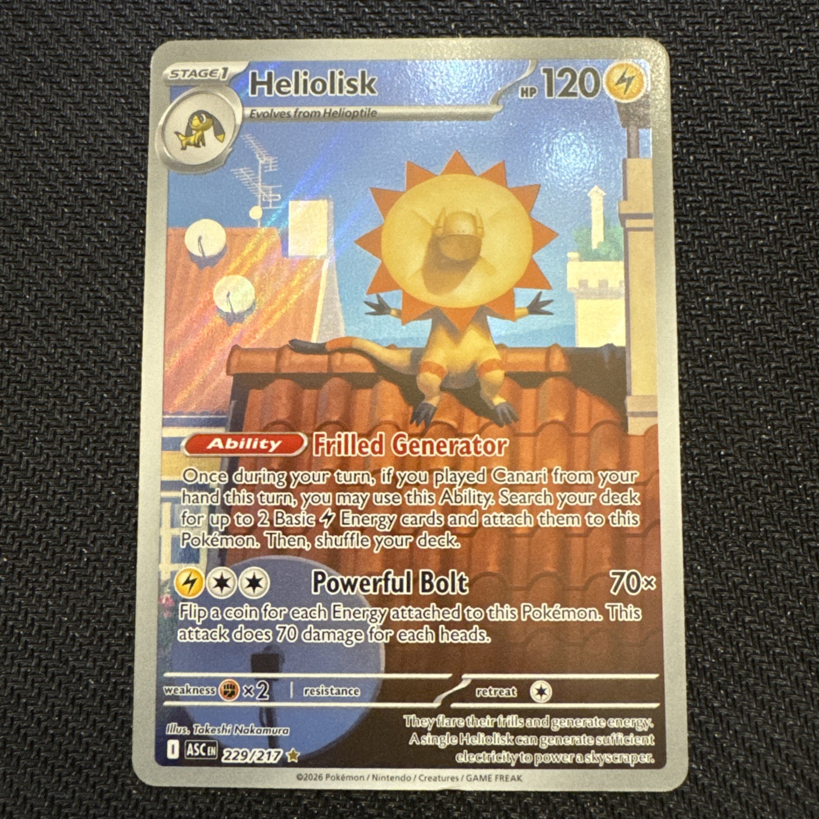 Heliolisk 229/217 Illustration Rare – Ascended Heroes – Pokémon TCG – NM