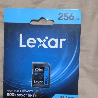 Lexar 256GB V30 800x High Speed SDXC UHS-I Memory Card 120MB/s Blue Series