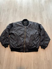 Vintage Southpole Black Quilted Bomber Zip Jacket reversible Coat Y2K Mens XL