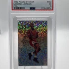 1992-93 Panini Sticker Foil #102 Michael Jordan PSA 5 Graded Card 92-93 1993 NBA