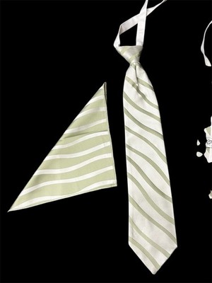 Striped Pretied Tie and PSQ Kiwi Set-Adult and Child Sizes -LOT available!