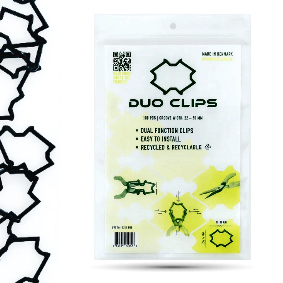 DUO CLIPS 100x Supports de Câbles Universels 22-50 mm | Clip, Fixation de câble - Photo 3/4