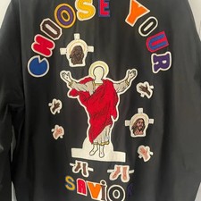 Saint Michael Denim Tiers Shirt Jacket XL with Embroidery