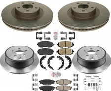 Performance Carbon Brake Rotors Pads Fits Subaru BRZ 2013-16 w/ Solid Rr Rotors