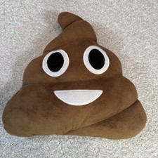 Poop Emoji Plush Brown Stuffed Throw Pillow Cushion Funny Toy Gag Gift Decor
