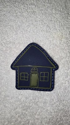 House Party Distro Blue with OD trim PVC House Patch