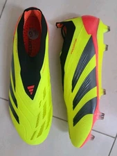 Mens Size 9.5 Adidas Predator Elite LL FG Volt Solar Red Soccer Cleats IE2366