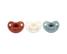 NUK Comfy Silicone Pacifiers 0-6 Months, Earth Tones, 3 Pack - Baby Soothers