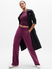 Athleta Seasoft Mid Rise Straight Pant Plum Medium 472259 NEW