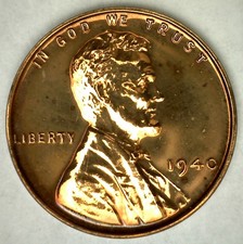 1940 Lincoln Wheat Cent Proof Coin 1c Us Penny 1940 Lincoln Wheat Cent Proof Coin 1c Us Penny