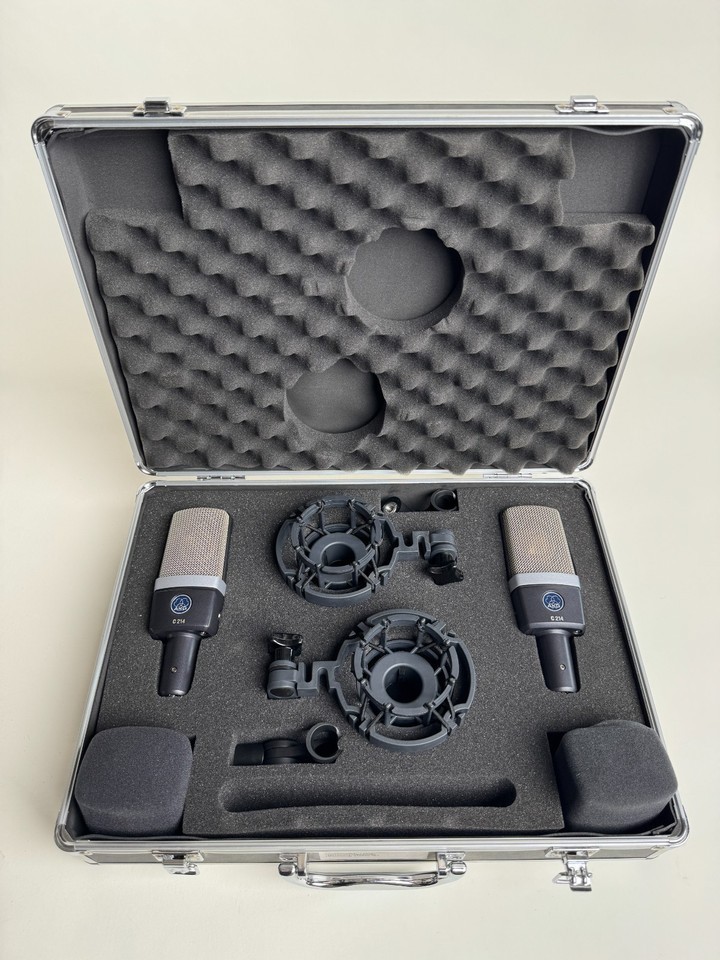 AKG C214 Matched Stereo Pair C 214 Cardioid Large Diaphragm