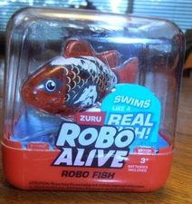 NEW- ZURU ROBO ALIVE ROBO FISH WATER ACTIVATED COLOR CHANGING SWIM. FISH TOY RED