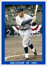 Kiki Cuyler - 1932 Chicago Cubs - choose a style - colorized print