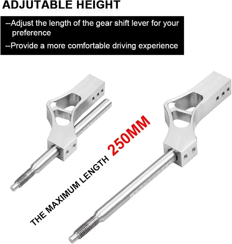 Sporacingrts Silver Gear Short Shifter Extender Shifter Knob For Honda Civic ✅ - Image 2 of 4