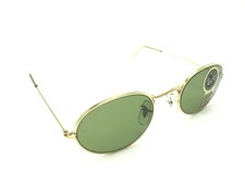 Vintage B L Ray-Ban W0977 UWAS Gold Oval Metal Sunglasses USA RB-3 Lens NOS