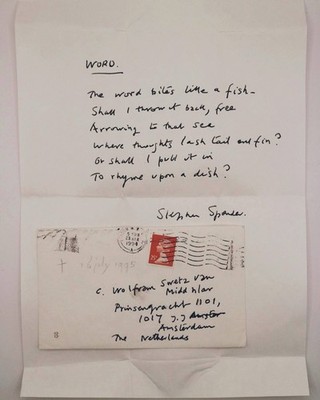 Rare Stephen Spender Author Signed Letter Autograph 1994 Literature