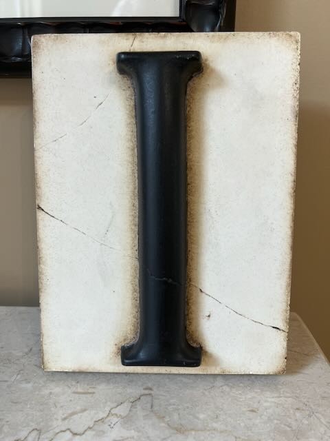 Vtg SID DICKENS MEMORY BLOCK *SCRIBE COLLECTION *LETTER "I" *EXCELLENT CONDITION