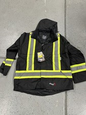 Viking Journeyman Men's Professional 300D FR Reflective Hi Vis Jacket Size 4XL