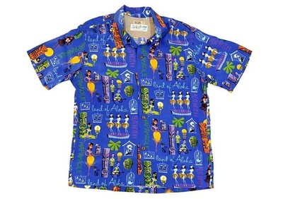SUN SURF KEONI OF HAWAII Size XL SHAG 2017 Tiki Aloha Shirt Blue Hawaiian F/S