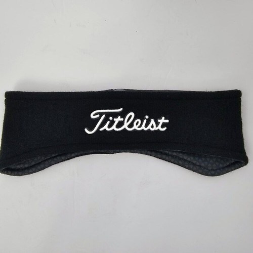 Titleist Golf Black Merino Wool Logo Earband Warmer NWT
