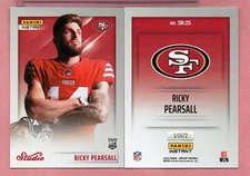 Ricky Pearsall 2024 Panini INSTANT Studio Rookies Base RC 49ers #25 PR 1672