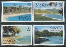 1987 SAMOA LOCAL BEACHES SET OF 4 FINE MINT MNH