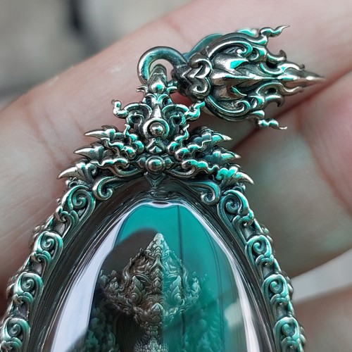 Buda Cubierta Naka Color Bronce Blanco Phra Wimuttisuk Tewanakarach Amuleto Tailandés - Imagen 12 de 21