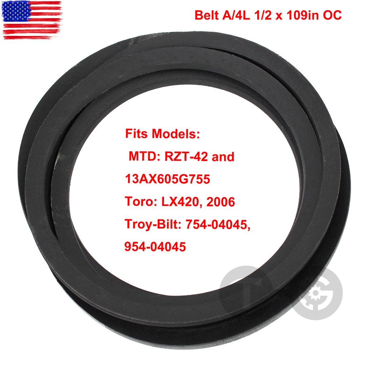 Rasenmäher-Deckriemen 954-04045 – Kevlar-Verstärkt, 1/2 Zoll X 109 Zoll, Passt Für MTD, Cub Cadet, Toro & Mehr