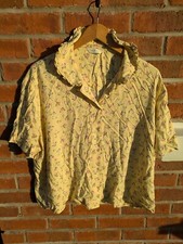 M&S Day Dreams Duvet Days Womens Yellow Floral Top / Lounge Wear - Size 22