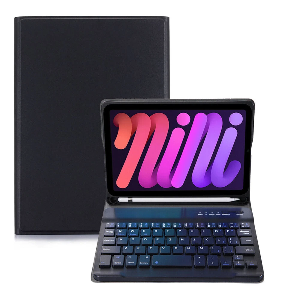 Keyboard Case For Apple iPad Mini 1 2 3 4 5 6 Cover Wireless Bluetooth Keyboard - Image 4 of 4