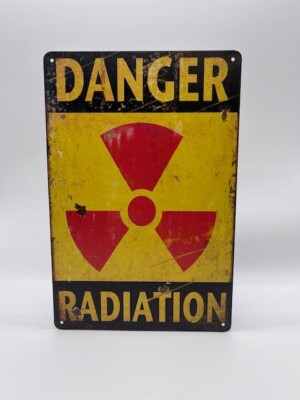 Blechschild Danger Radiation 20x30cm Nostalgie Retro Reklame Vintage Warnschild